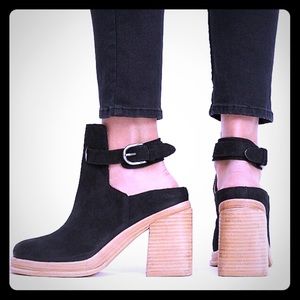 Free People Black Holland Block Heel